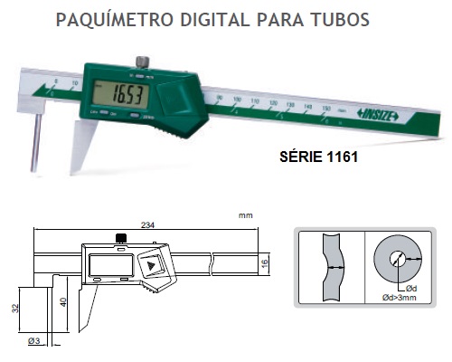 Paquímetro Digital para Tubos