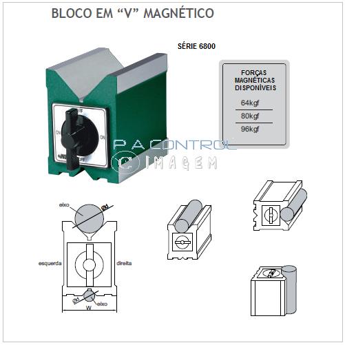 Bloco em “V” Magnético – Prisma Magnético