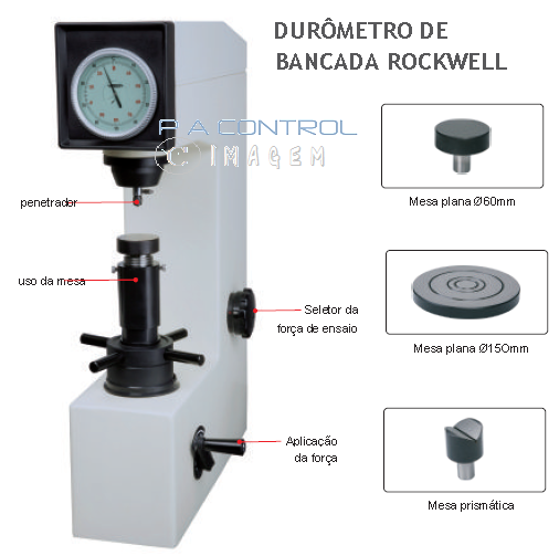 Durômetro de Bancada para Ensaios Rockwell