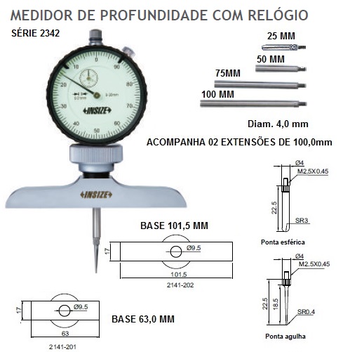 Medidor de Profundidade Analógico