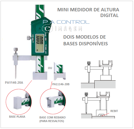 Medidor de altura mini para pequenas alturas