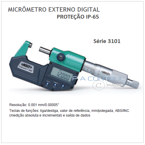 Micrômetro Externo Digital proteção IP65