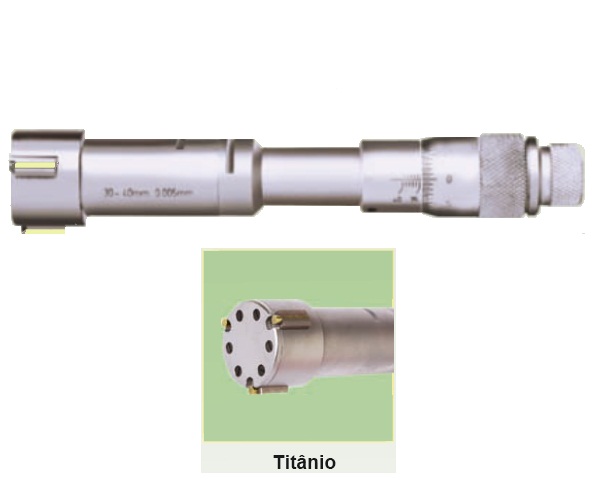 Micrômetro Interno Analógico com três pontas (Inmicro Três Pontas) com Titânio